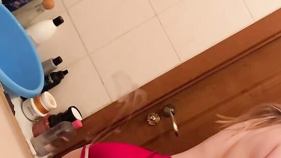 Tiny red shorts